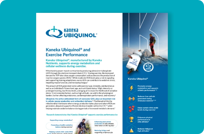 Kaneka Ubiquinol® and Exercise Performance fact sheet